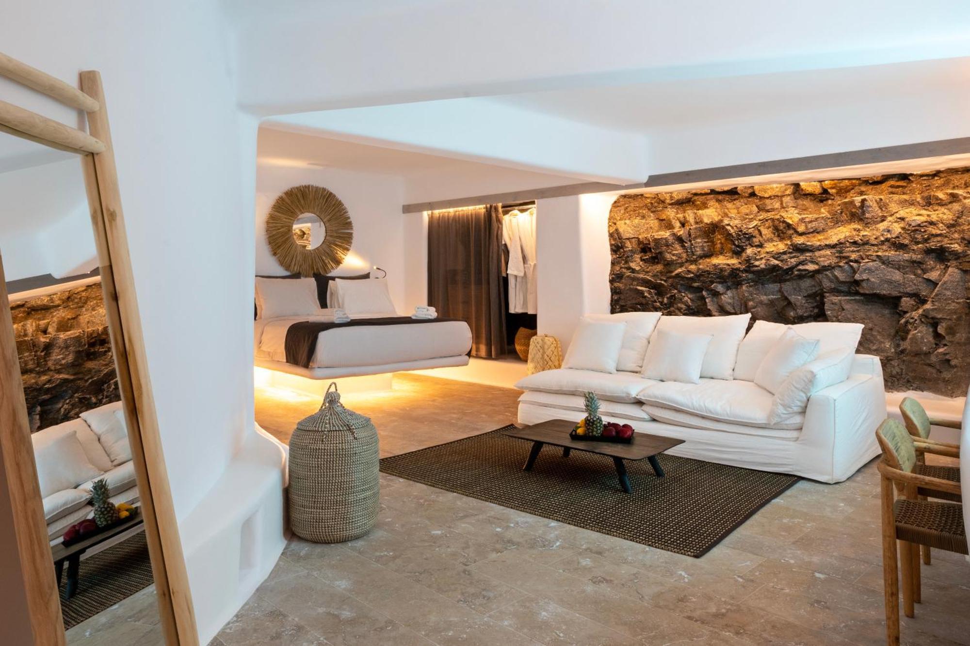 White Stone Mykonos Hotel Agios Ioannis Diakoftis ภายนอก รูปภาพ