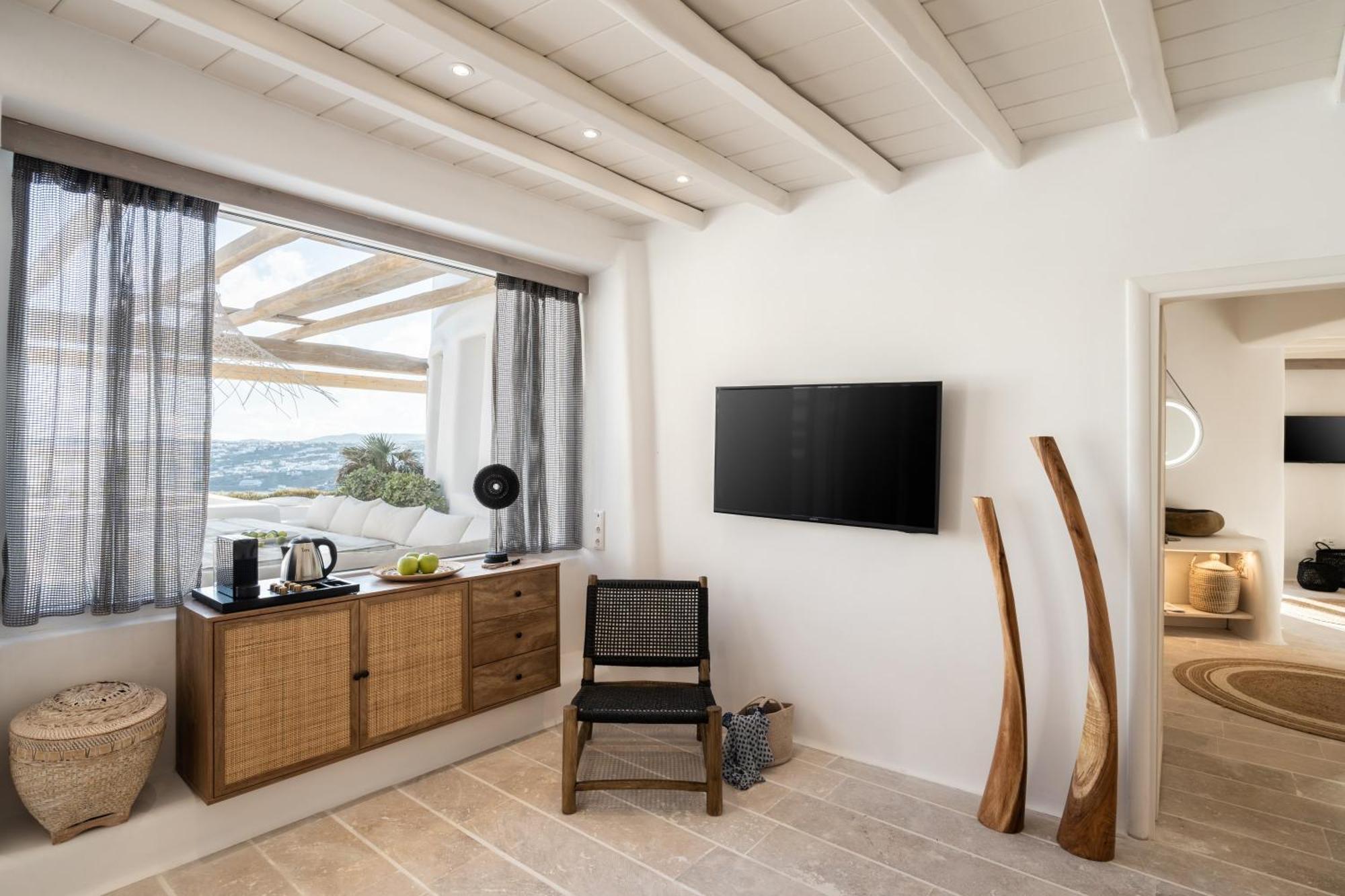 White Stone Mykonos Hotel Agios Ioannis Diakoftis ภายนอก รูปภาพ