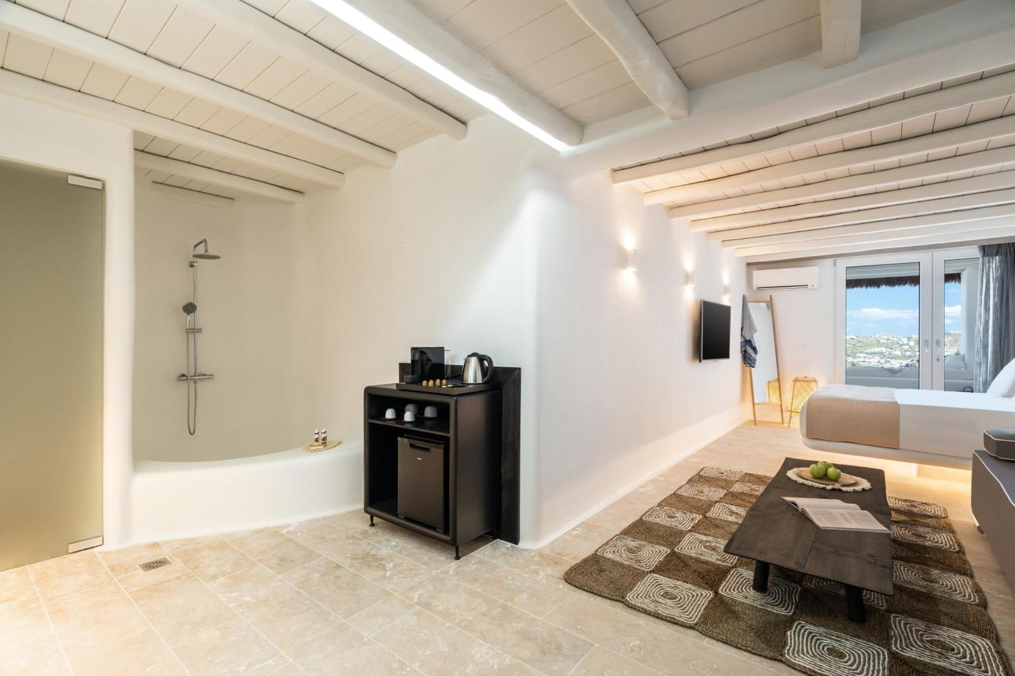 White Stone Mykonos Hotel Agios Ioannis Diakoftis ภายนอก รูปภาพ